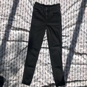 American Eagle | High Waisted Black Skinny Jeans LONG